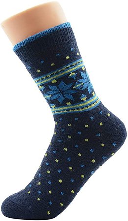 Zando Womens Wool Socks Winter Thick Athletic Socks Crew Sock Warm Hiking Merino Wool Socks Soft Mid Calf Cashmere Sock Duck Boot Sock G Owl One Size at Amazon Women’s Clothing store