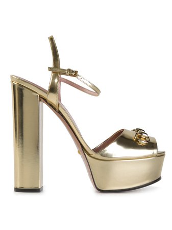 GUCCI sandal heel gold