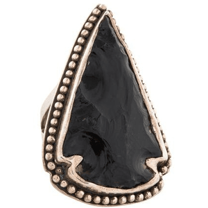 Obsidian Arrowhead Cocktail Ring for $395.00 available on URSTYLE.com