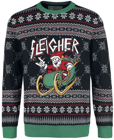 EMP Sleigher Santa Christmas Sweater