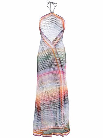 Shop Missoni halterneck mesh beach dress with Express Delivery - FARFETCH