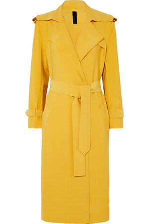 Norma Kamali | Belted cady trench coat | NET-A-PORTER.COM