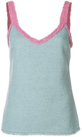 PRE-OWNED crochet detail cami