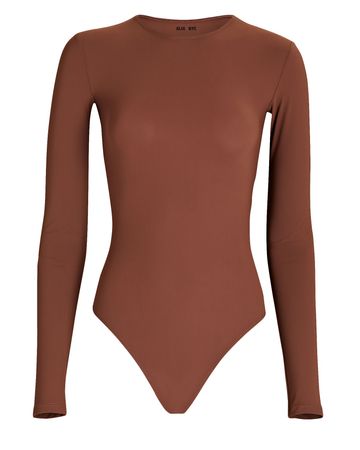 ALIX NYC Leroy Jersey Bodysuit in Brown | INTERMIX®