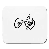 Country girl with deer logo Mouse Pad | Spreadshirt