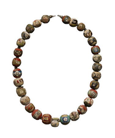 mosaic bead necklace, glass, eastern Mediterranean (possible Greek or Roman), c. 1st century BCE-1st century CE