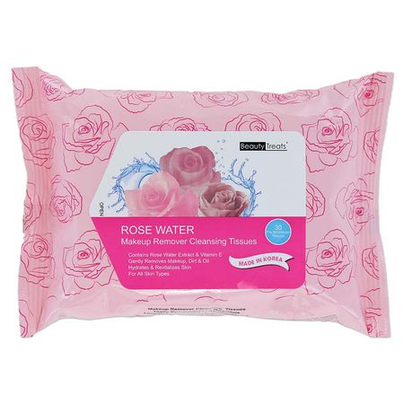 Beauty Treats Makeup Remover Cleansing Tissues - Rose Water - Brigettes Boutique