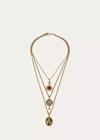 Ben-Amun Triple-Layered Charm Necklace - Bergdorf Goodman