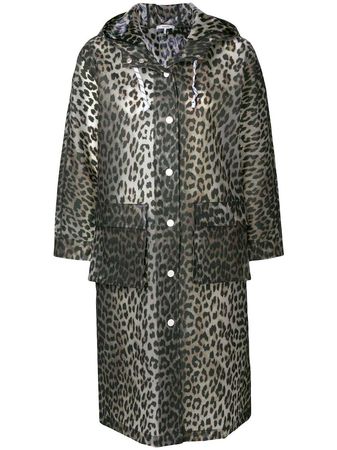Ganni Leopard Print Rain Coat - Farfetch