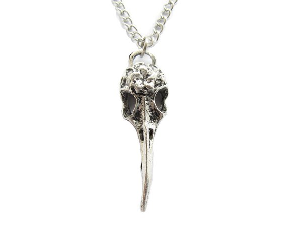 2pcs Raven Skull Necklace Bird Skull Pendant Antique Silver Taxidermy Necklace Vulture Bird Skull Grunge Bird Head Neck-in Chain Necklaces from Jewelry & Accessories on Aliexpress.com | Alibaba Group