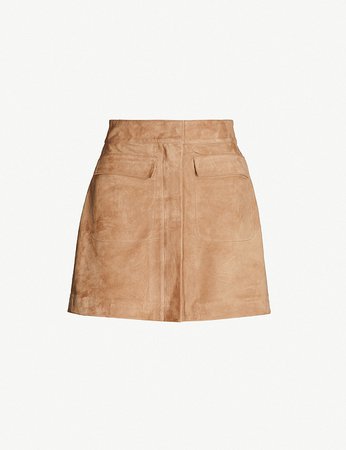 REISS - Leah suede mini skirt | Selfridges.com
