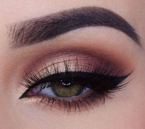 Dark Brown & Red Smokey Eye Makeup
