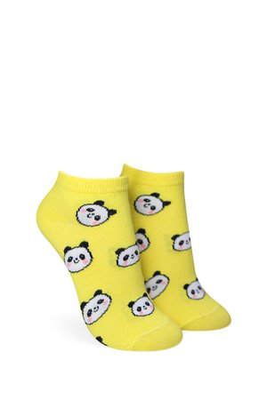 Smiling Panda Bear Ankle Socks