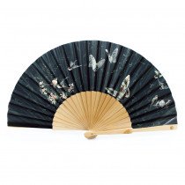 Luxury pink folding paper hand fan inspired by Palace rose gardens