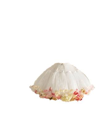 DevilInspired Harvest Spring 35cm/45cm Length Floral Petticoat White and Pink