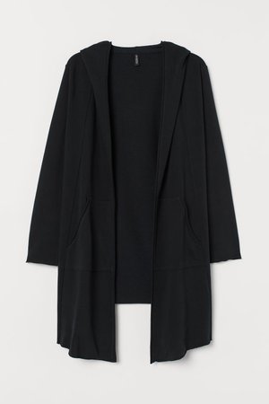 H&M+ Sweatshirt Cardigan - Black - Ladies | H&M US