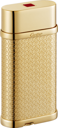 CROL000017 - Chinese New Year oval lighter - Golden-finish metal on the body and smooth metal on the lid. - Cartier