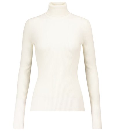 cream cashmere and silk turtleneck jumper womens - Google Search