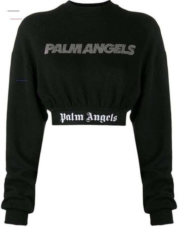*clipped by @luci-her* Palm Angels Cropped Sweater Black