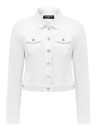 White Denim Leather Jacket