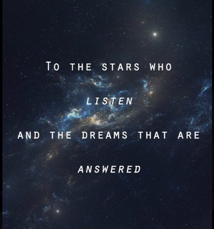 To the stars who listen
