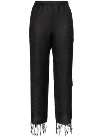 Collina Strada jacquard tassel cropped trousers $284 - Buy Online - Mobile Friendly, Fast Delivery, Price