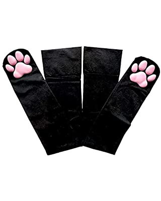 Amazon.com: Cat Paw Thigh High Socks, Cute Soft 3D Kitten Paw Pad Claw Toe Beans Stockings for Girls Women Lolita Cat Cosplay : Clothing, Shoes & Jewelry