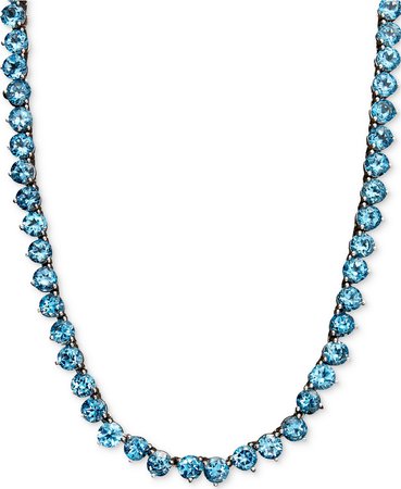 Macy's Sterling Silver Blue Topaz Necklace