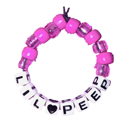 lil peep pink bracelet