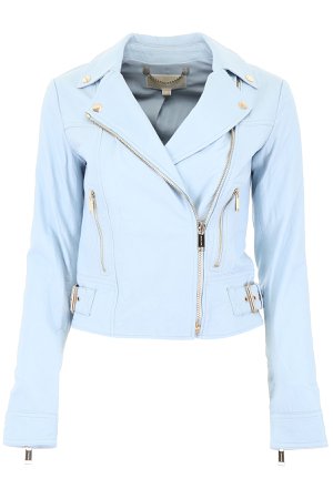Light Blue Leather Jacket