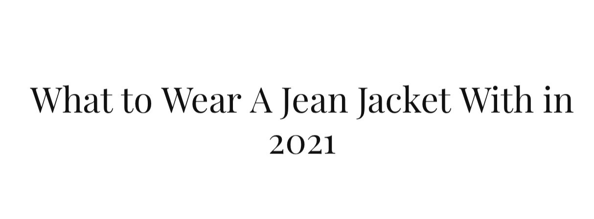 Jean Jacket Clip
