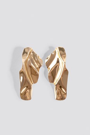Wrinkled Triangular Earrings Guld | na-kd.com