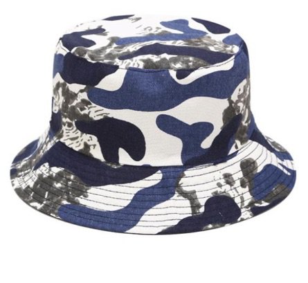 blue camp bucket hat