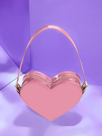 Heart Pattern Shoulder Bag Pu Leather Women's Bag Y2K Crossbody Bag | SHEIN USA