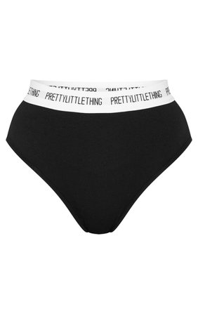 PRETTYLITTLETHING BLACK HIGH WAISTED PANTIES