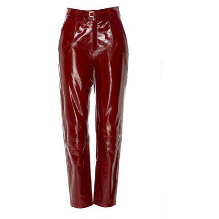 leather red pants
