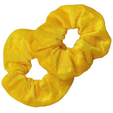 2 Yellow Scrunchies for Woman Premium Velvet Hair Accessories Srunchy Ties Elastic Ouchless Scrunchie Bands - Walmart.com