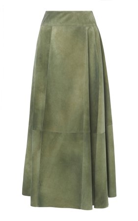 Pleated Printed Leather Midi Skirt by Bottega Veneta | Moda Operandi