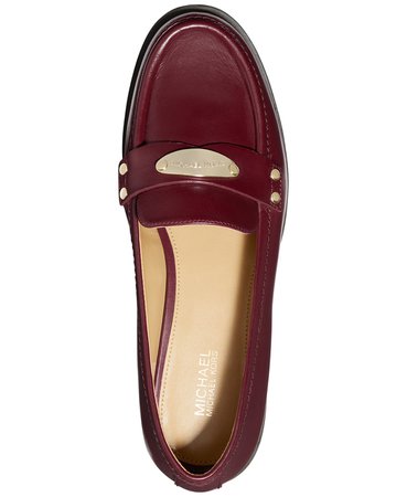 Dark Berry Michael Kors Finley Loafers & Reviews - Slippers - Shoes - Macy's