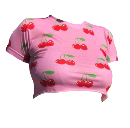 pink and red cherries shirt