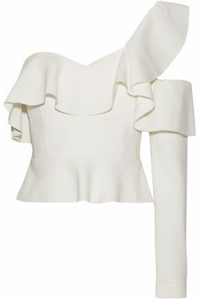 One-shoulder ruffled crepe top | RACHEL GILBERT | Sale up to 70% off | THE OUTNET
