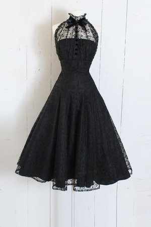 Vintage 1950s Dress vintage 50s Paul Sachs tuxedo halter | Etsy