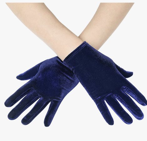 blue velvet gloves