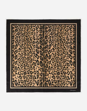 Leopard print twill scarf | Crespo Leo Dolce&Gabbana