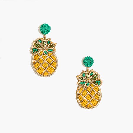 J.Crew Factory: Beaded Pineapple Statement Earrings For Women