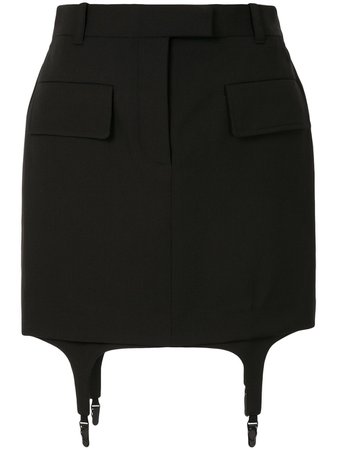 Black Vera Wang knitted mini skirt- Farfetch