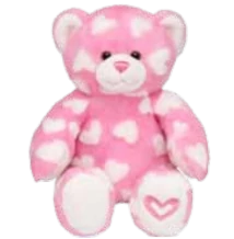 pink hearts teddy build a bear