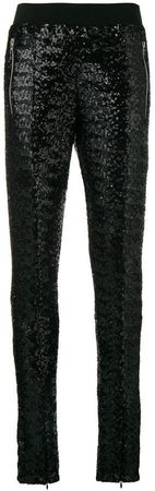 sequined slim trousers