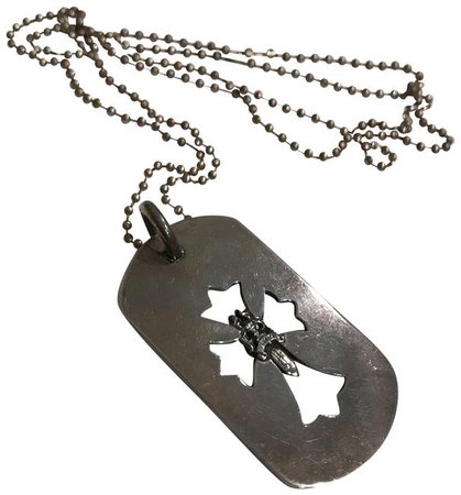 *clipped by @luci-her* Chrome Hearts Silver 925 Dagger/Cross Tag with Ball Chain Necklace - Tradesy