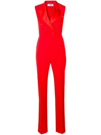 MSGM slim-fit jumpsuit $672 - Buy SS19 Online - Fast Global Delivery, Price
